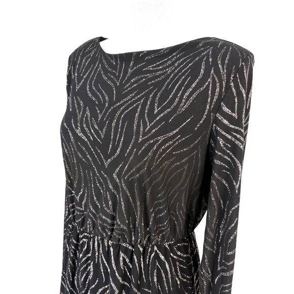 Sparkle Patterned Long Sleeve Dress - Women's Size M - Picture 2 of 6